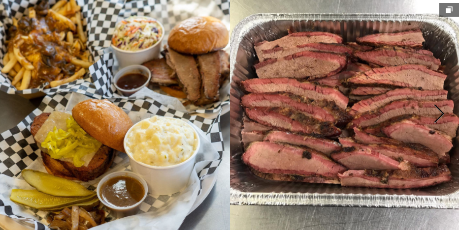Smokin Bones BBQ truck and their signature brisket